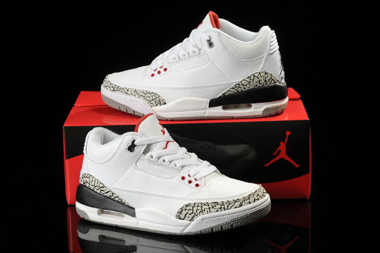 Air Jordan 3 Men Shoes Black//White Online
